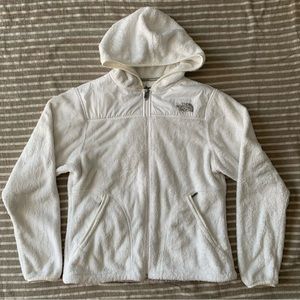 Last call! The North Face White Fuzzy Fleece Jacket Sz M